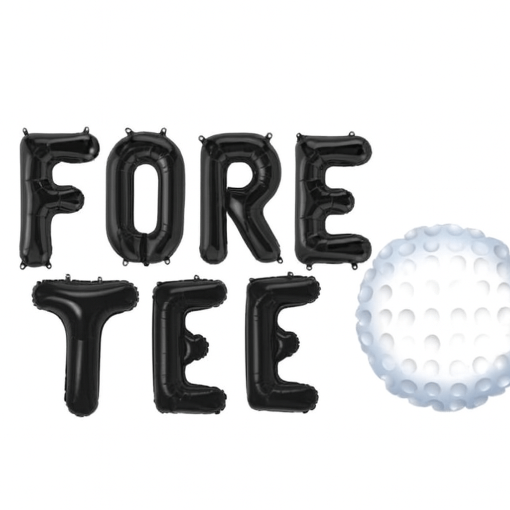 40th Forty Golf Fore Tee Balloon Banner Bach and Boujee