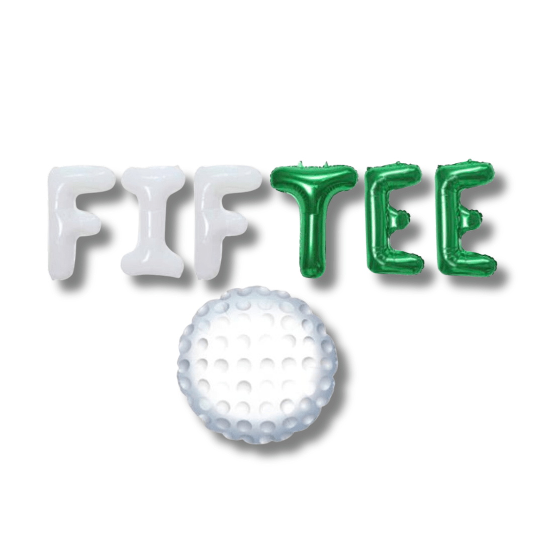 50th Golf Fif Tee Balloon Banner Bach and Boujee