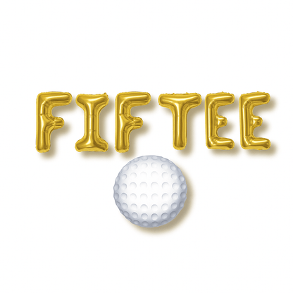 50th Golf Fif Tee Balloon Banner Bach and Boujee