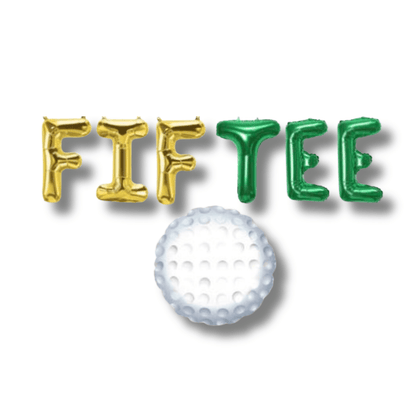 50th Golf Fif Tee Balloon Banner Bach and Boujee