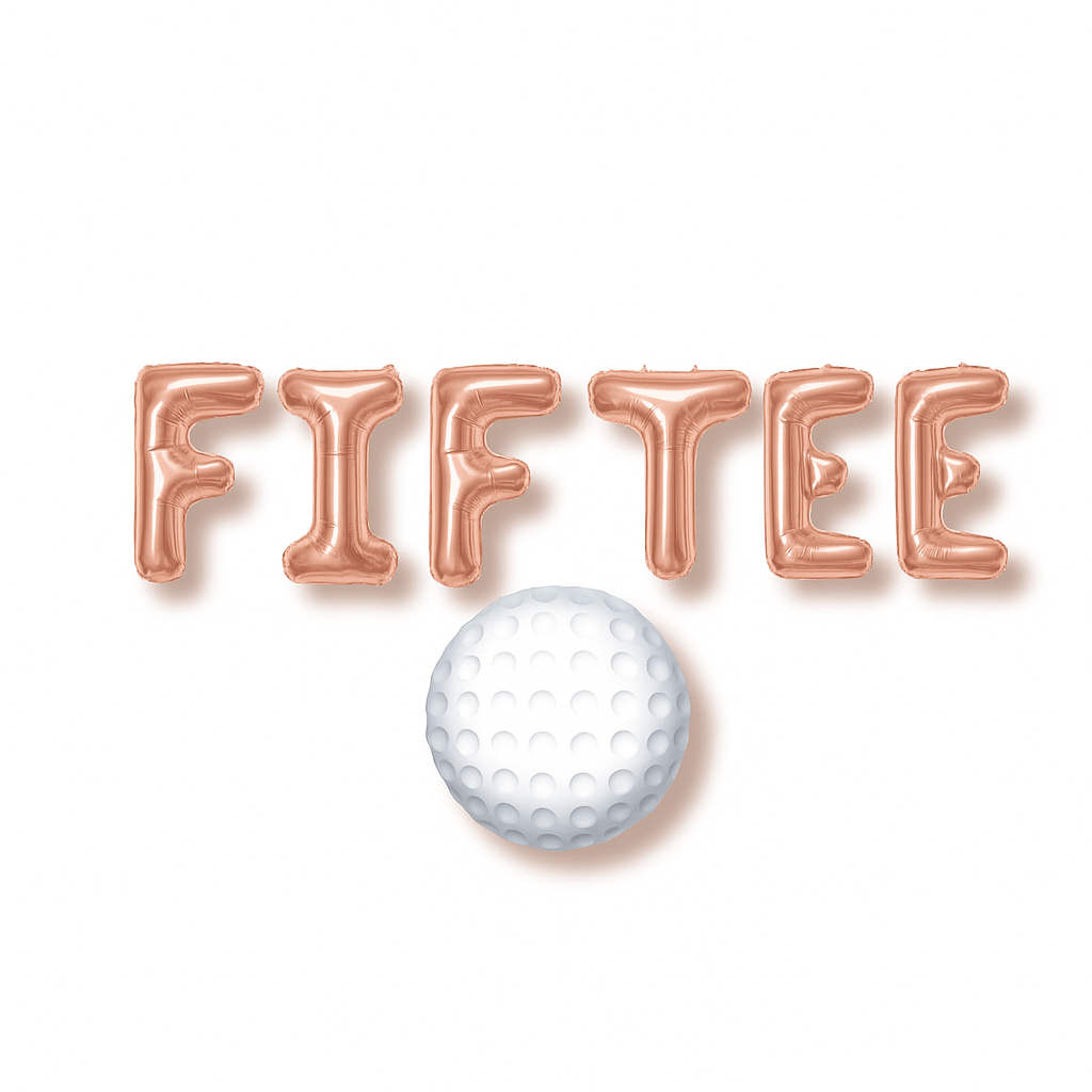 50th Golf Fif Tee Balloon Banner Bach and Boujee