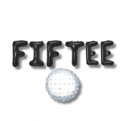 50th Golf Fif Tee Balloon Banner Bach and Boujee