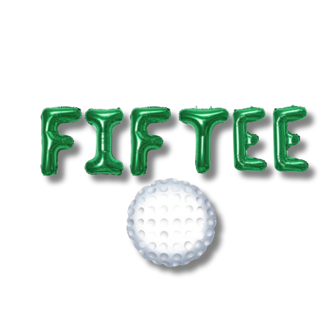 50th Golf Fif Tee Balloon Banner Bach and Boujee