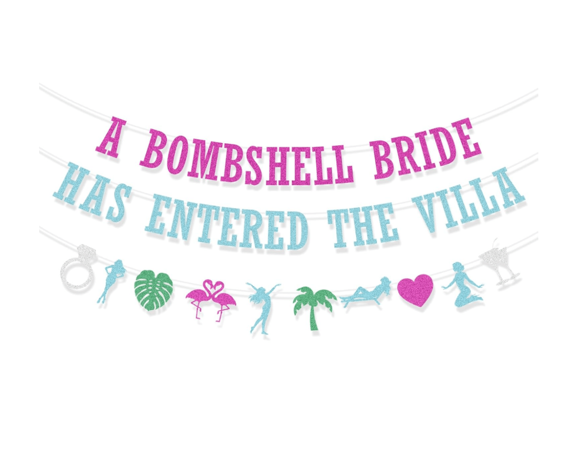 A Bombshell Bride Enters The Villa Banner Bach and Boujee
