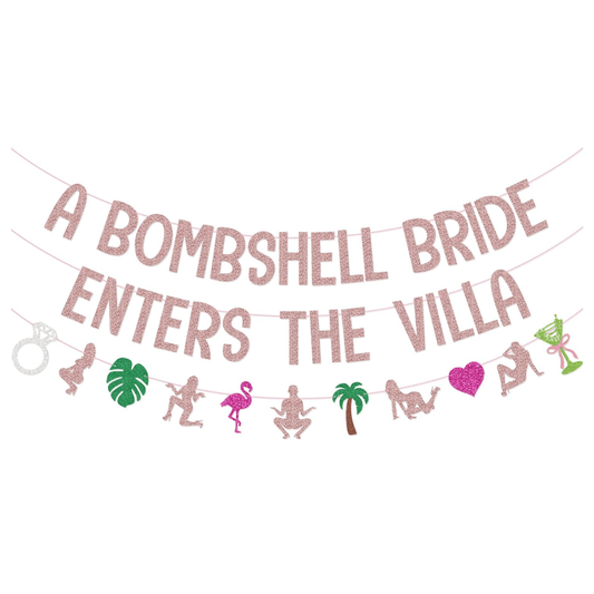A Bombshell Bride Enters The Villa Banner Bach and Boujee