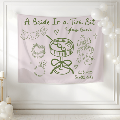 A Bride In A Tini Bit Tapestry - Olive Martini Bach and Boujee