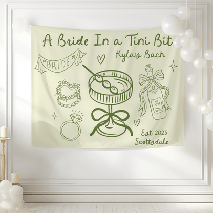 A Bride In A Tini Bit Tapestry - Olive Martini Bach and Boujee