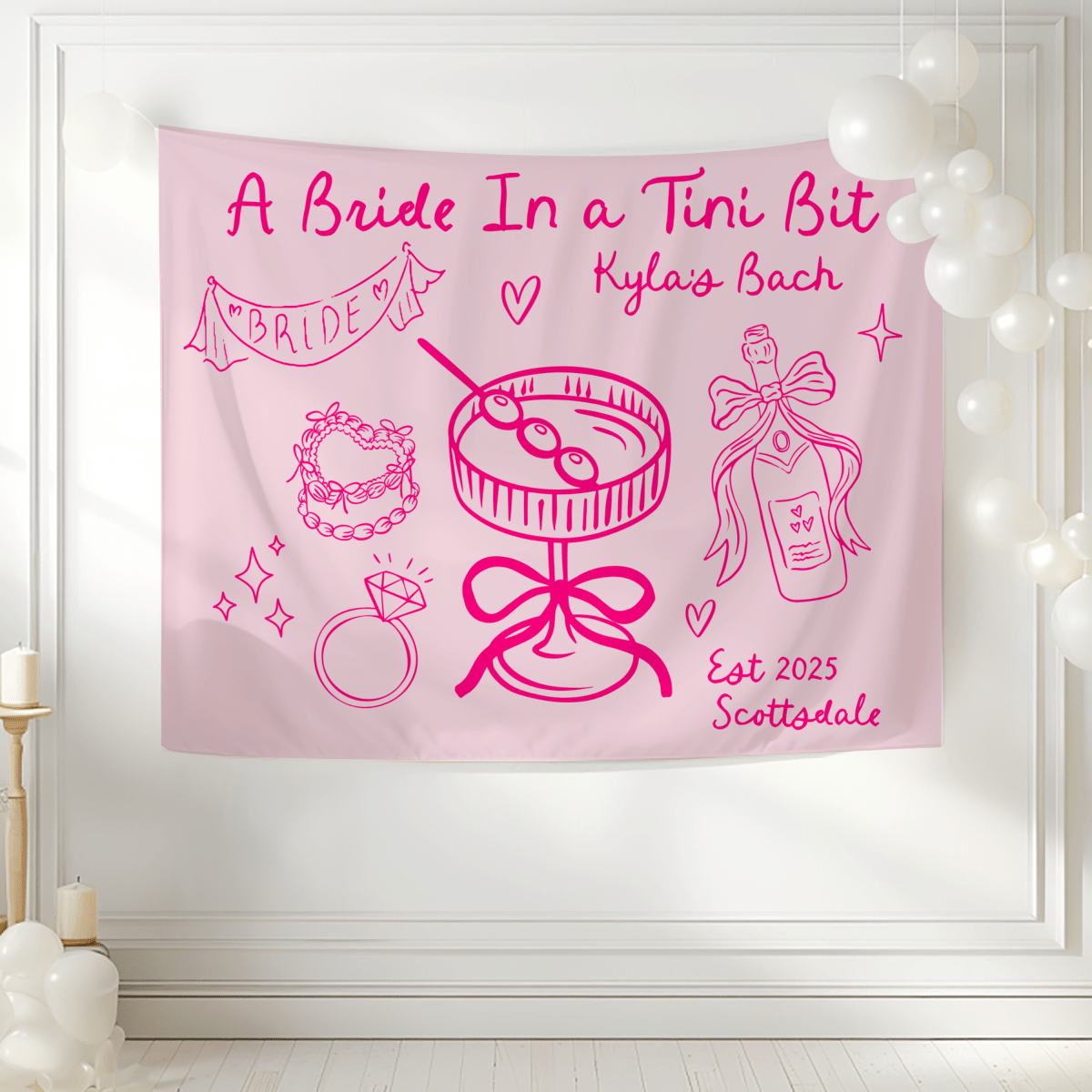 A Bride In A Tini Bit Tapestry - Olive Martini Bach and Boujee