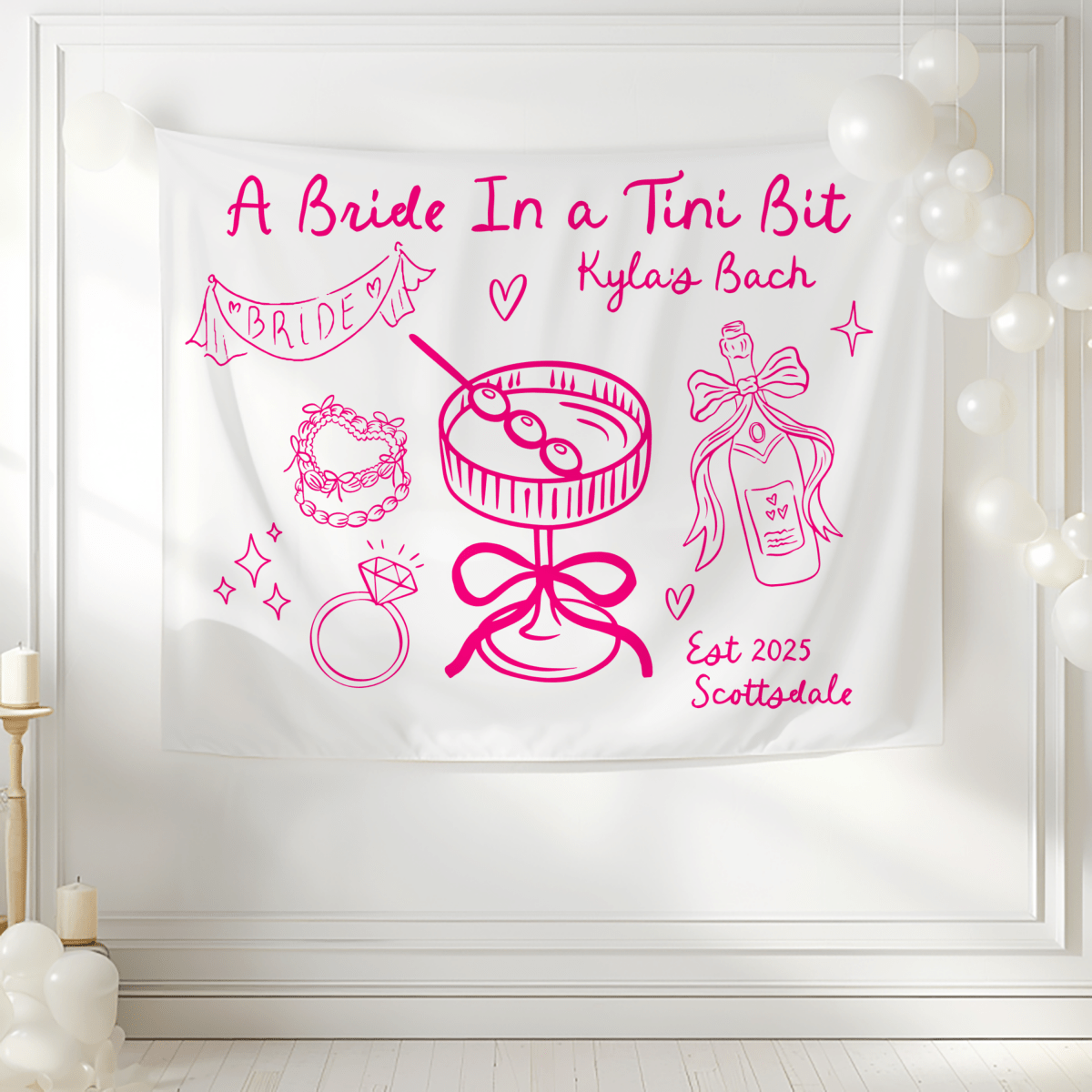 A Bride In A Tini Bit Tapestry - Olive Martini Bach and Boujee