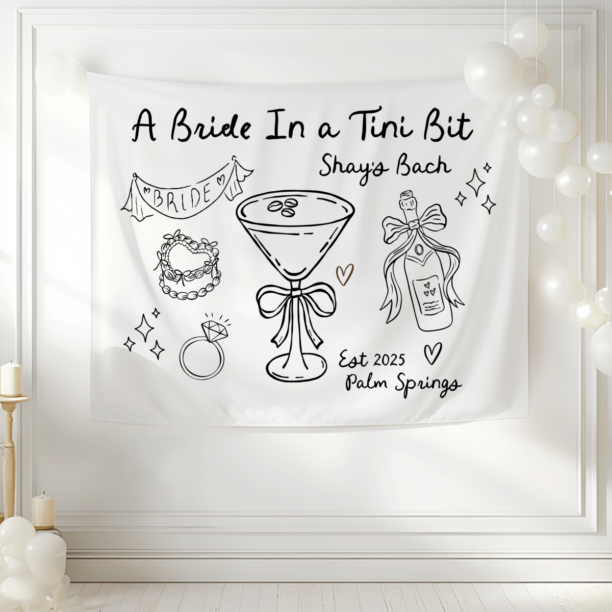 A Bride In A Tini Bit Tapestry - Olive Martini Bach and Boujee