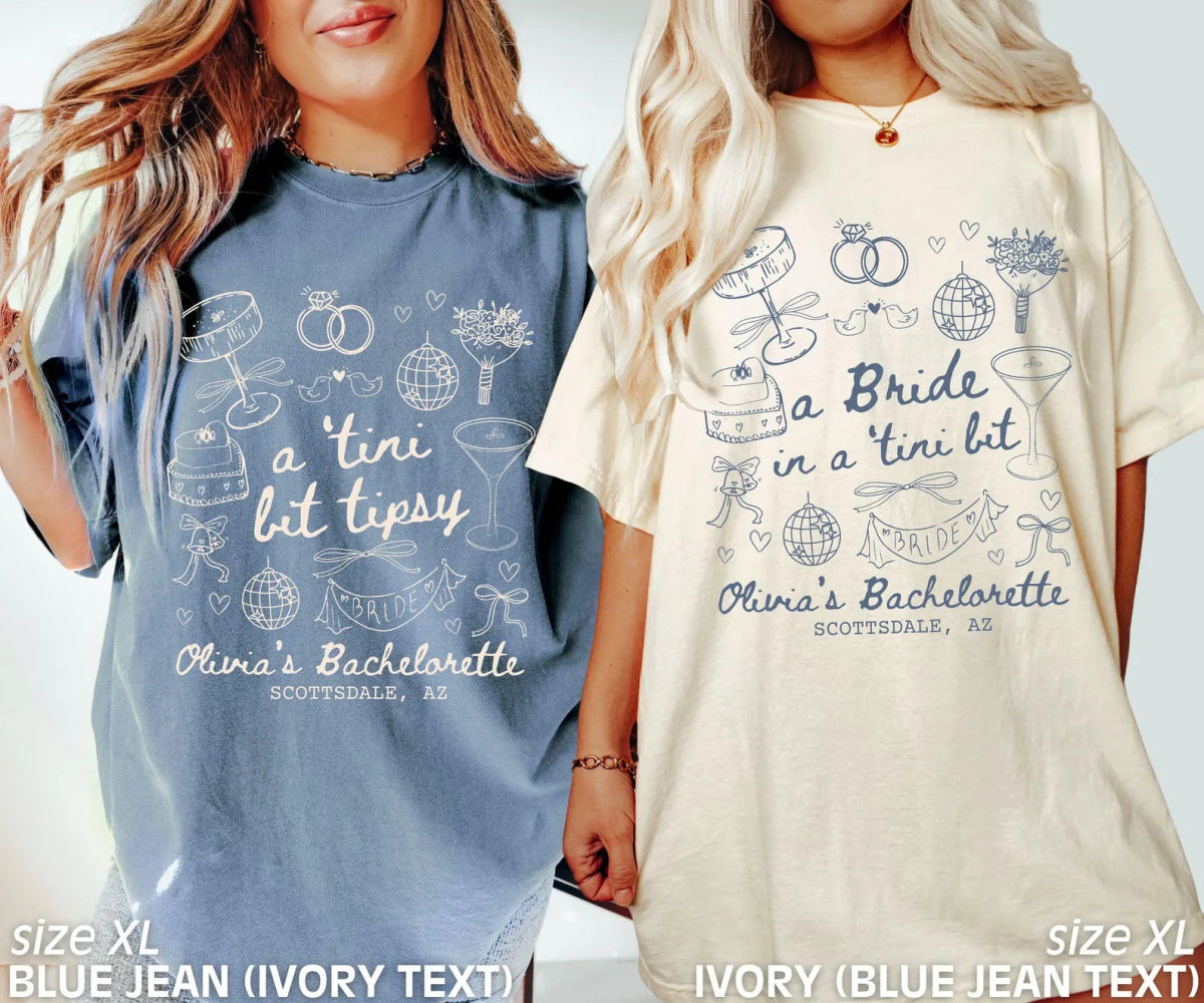 A Bride in A Tini Bit & Tini Bit Tipsy Shirt Bach and Boujee T-Shirt