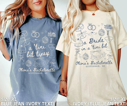 A Bride in A Tini Bit & Tini Bit Tipsy Shirt Bach and Boujee T-Shirt