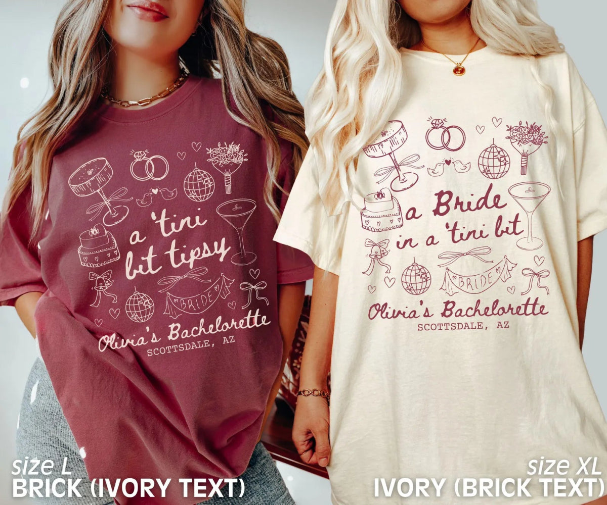 A Bride in A Tini Bit & Tini Bit Tipsy Shirt Bach and Boujee T-Shirt