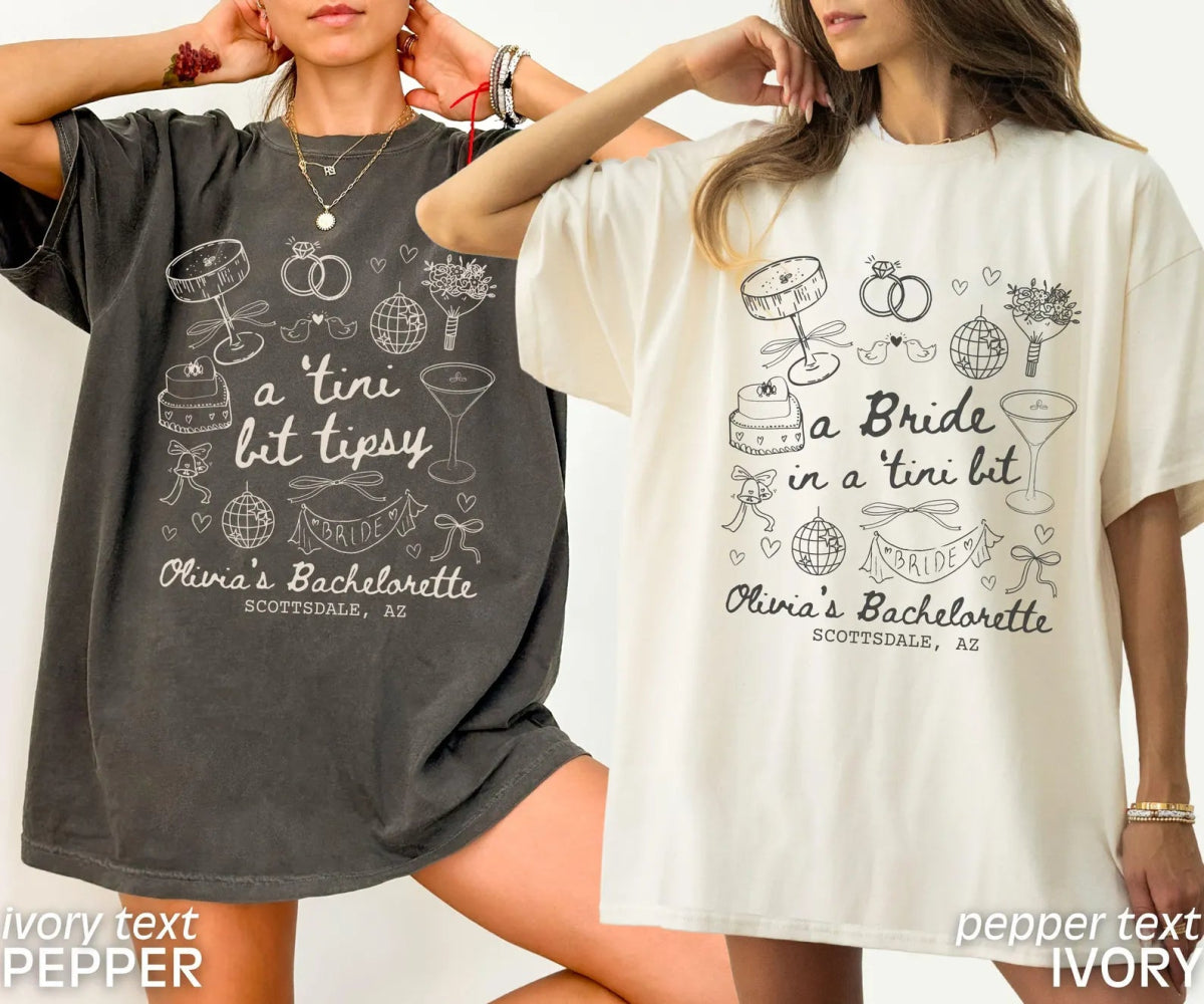 A Bride in A Tini Bit & Tini Bit Tipsy Shirt Bach and Boujee T-Shirt