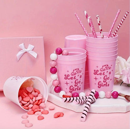 Bachelorette Cups Cowgirl Last Rodeo Theme Lets Go Girls Bachelorette Party Favor Team Bride Hen Party Decoration Hen Party Bach and Boujee
