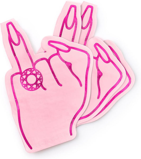 Bachelorette Ring Finger Napkins Bach and Boujee