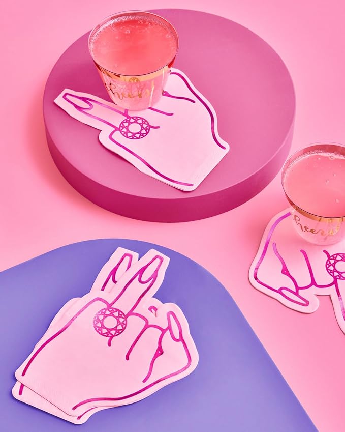 Bachelorette Ring Finger Napkins Bach and Boujee
