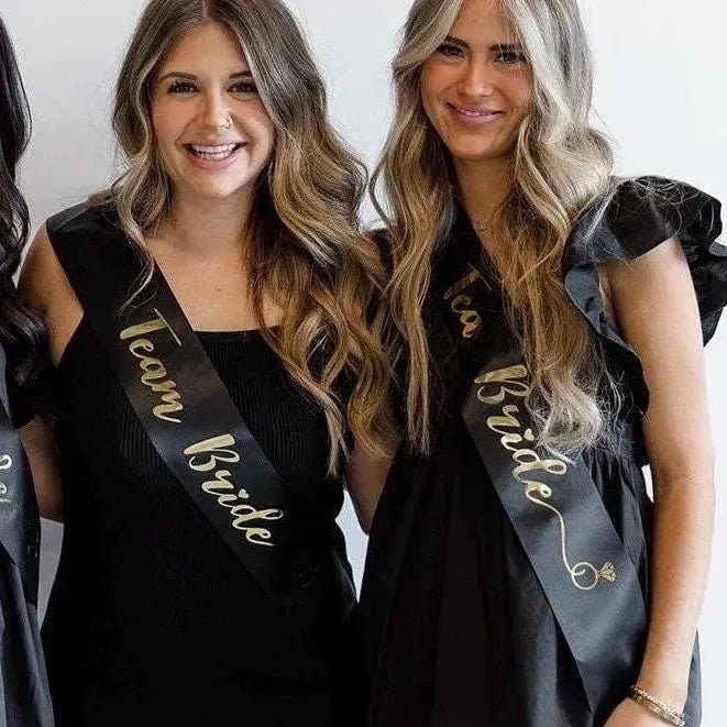 Bachelorette Sash - Team Bride Gift for Bridesmaids Pink Hen Party Bridal Shower Favor Bach and Boujee