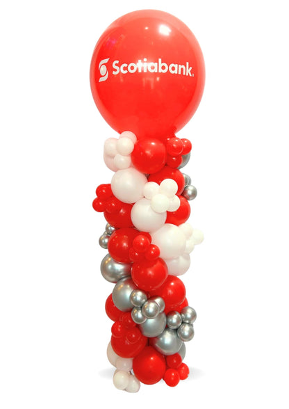 Balloon Column Corporate Logo Bach and Boujee