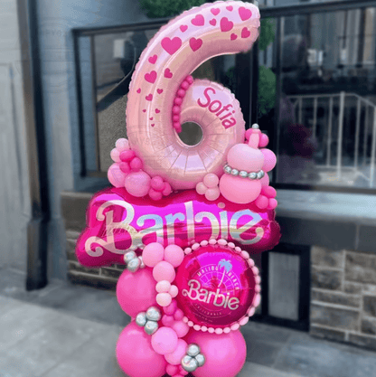Barbie Pink Doll Balloon - Come On Barbie Lets Bach Party Bach and Boujee Balloons