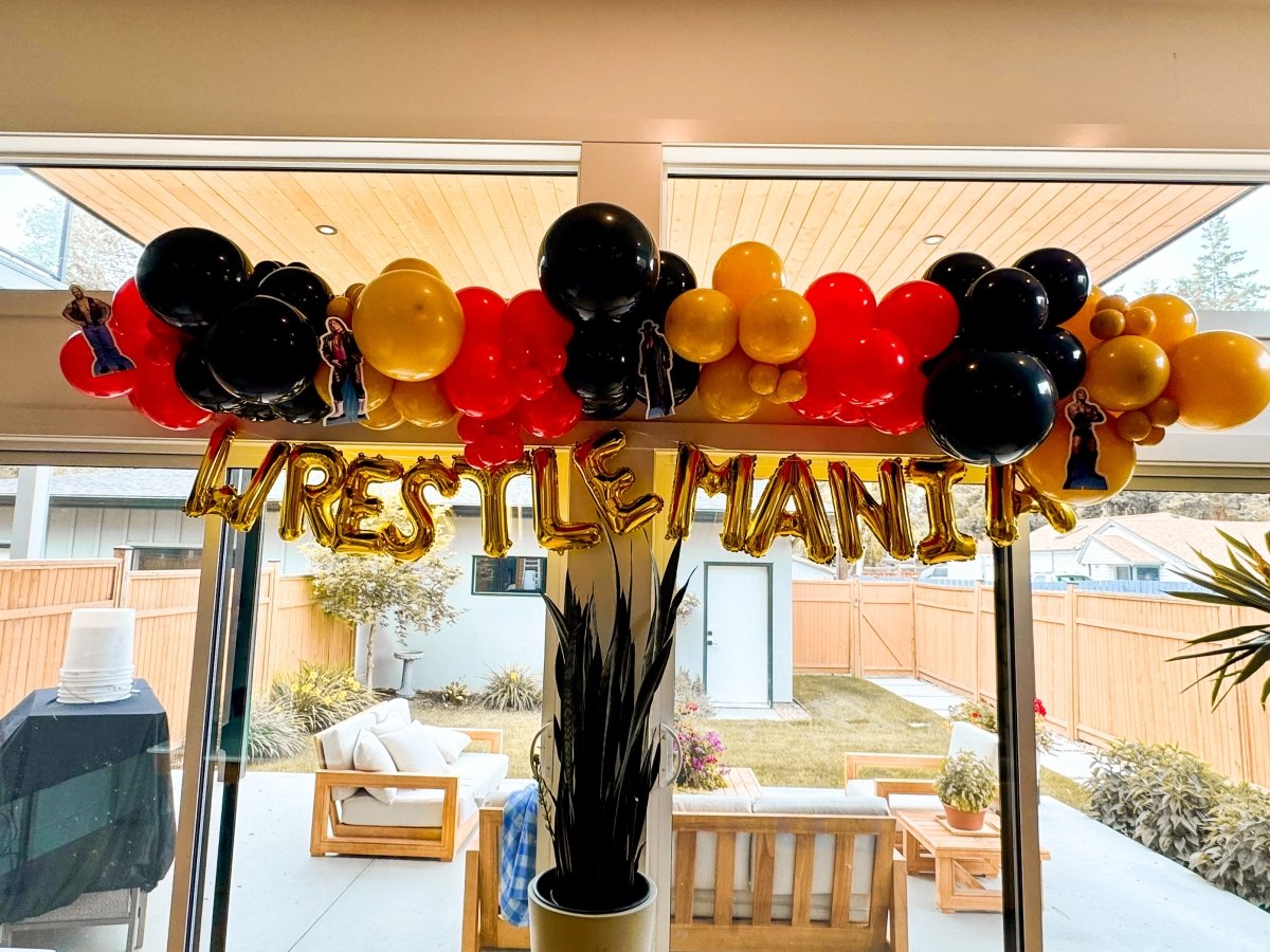 Black, Red, Yellow Balloon Arch Kit - Wrestlemania Bach and Boujee
