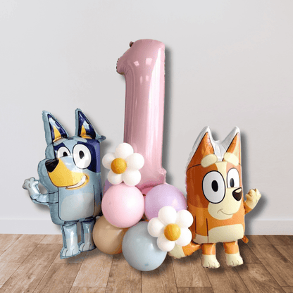 Bluey Birthday Balloon Tower Bach and Boujee