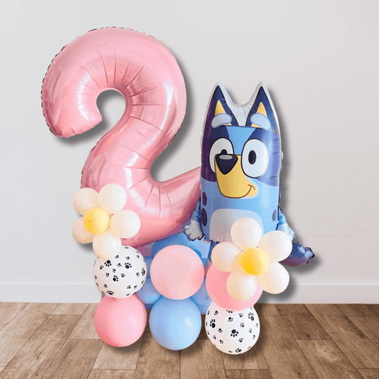 Bluey Birthday Balloon Tower Bach and Boujee
