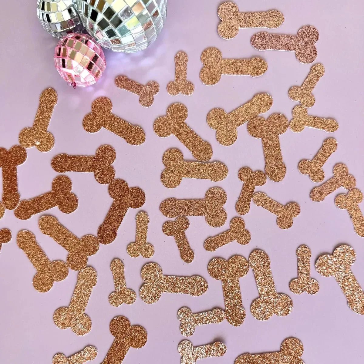 Blush Gold Phallus Sipper and Glistening Ornamentation - The Ultimate Hen Night Festoon Bach and Boujee