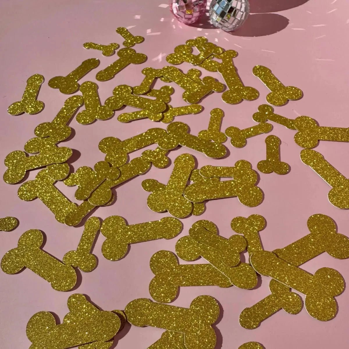 Blush Gold Phallus Sipper and Glistening Ornamentation - The Ultimate Hen Night Festoon Bach and Boujee