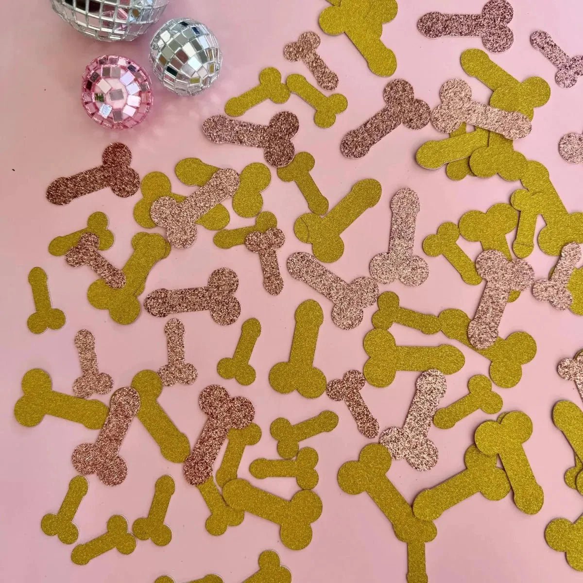 Blush Gold Phallus Sipper and Glistening Ornamentation - The Ultimate Hen Night Festoon Bach and Boujee