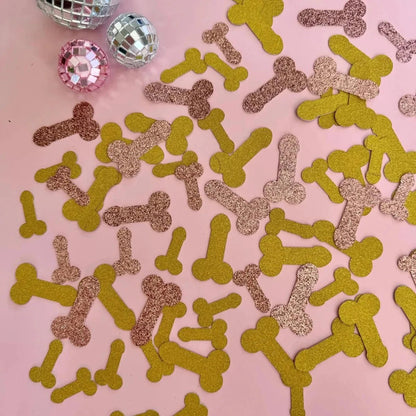 Blush Gold Phallus Sipper and Glistening Ornamentation - The Ultimate Hen Night Festoon Bach and Boujee