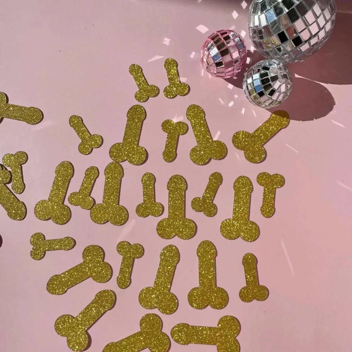 Blush Gold Phallus Sipper and Glistening Ornamentation - The Ultimate Hen Night Festoon Bach and Boujee