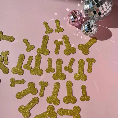 Blush Gold Phallus Sipper and Glistening Ornamentation - The Ultimate Hen Night Festoon Bach and Boujee