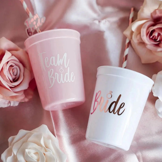 Bridal Celebration Cups Set with Special Bride Cup Bach and Boujee
