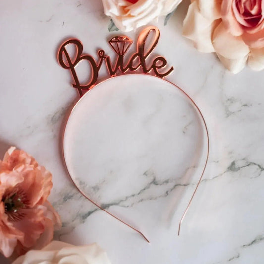 Bridal Headband Sash Veil Tiara Set with Heart Sunglasses - Perfect Hen Party Bridal Shower Gift Bach and Boujee Headband