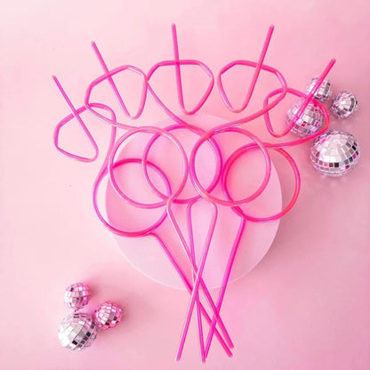 Bridal Party Straw Décor Hen Party Bachelorette Straws for Team Bride and Bridesmaids Bach and Boujee
