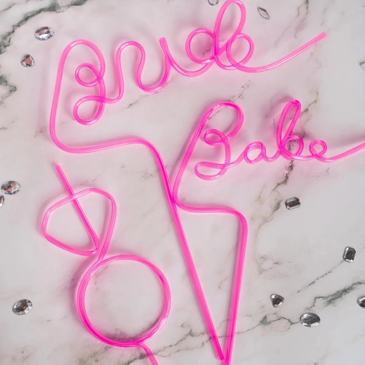 Bridal Party Straw Décor Hen Party Bachelorette Straws for Team Bride and Bridesmaids Bach and Boujee