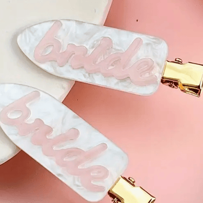 Bride Hair Slides - Something Blue Bach and Boujee