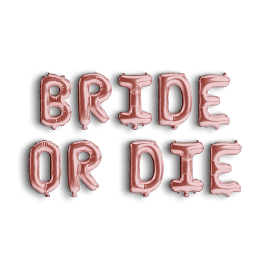 Bride Or Die Balloon Banner - Bachelorette Decorations Bachelorette Party Hen Party Foil Letter Balloon Bach and Boujee Balloons