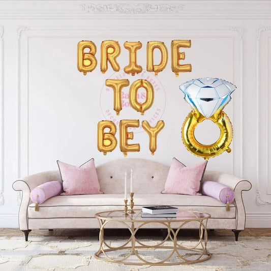 Bride to Bey Feyonce Balloon Banner - Fun Bachelorette Party Decoration for Vegas Celebrations Bach and Boujee Balloons