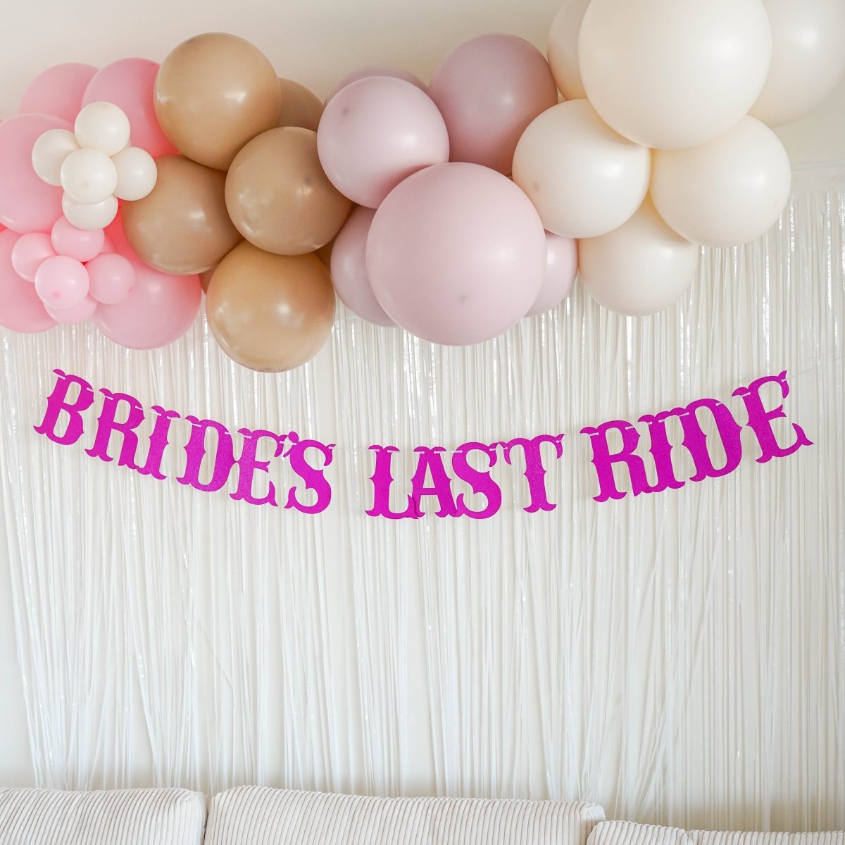 Brides Last Ride Banner Cowgirl Western Theme - Lets Go Girls Cowgirl Bachelorette Bach and Boujee