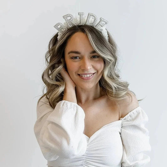 Bride's Pearl - Embellished Headpiece - Ideal Accessory for Hen Nights and Stagette Parties Bach and Boujee Headband