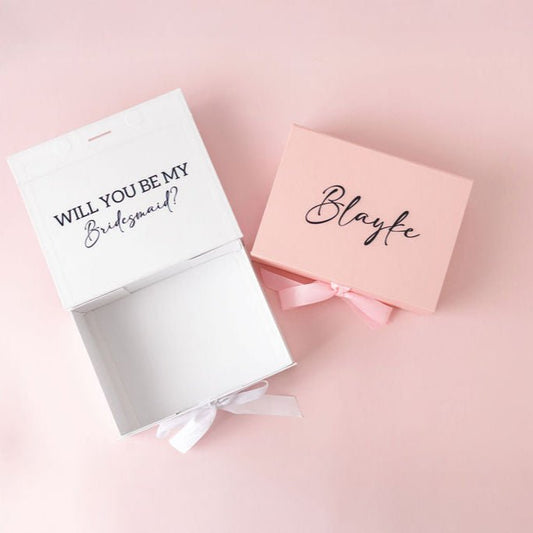 Bridesmaid Proposal Gift Boxes - Will You Be my Bridesmaid Maid Of Honor? Bach and Boujee