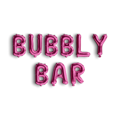 Bubbly Bar Balloon Banner - Bachelorette Bridal Party Decor - Foil Letter Balloon Party Supplies Bach and Boujee Balloons