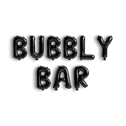 Bubbly Bar Balloon Banner - Bachelorette Bridal Party Decor - Foil Letter Balloon Party Supplies Bach and Boujee Balloons