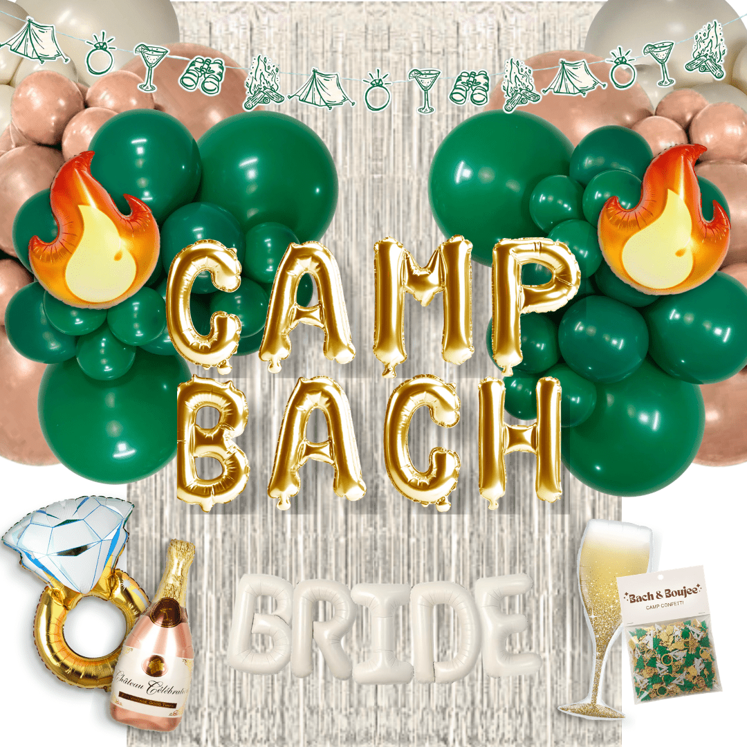 Camp Bach Bachelorette Kit Bach and Boujee Balloons
