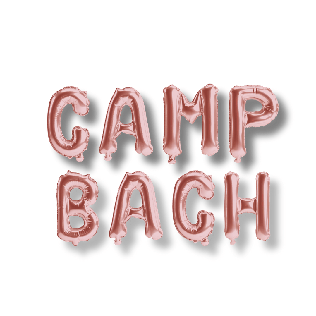 Camp Bach Balloon Banner - Camp Bachelorette Party Camp Banner Cabin Bach and Boujee Balloons