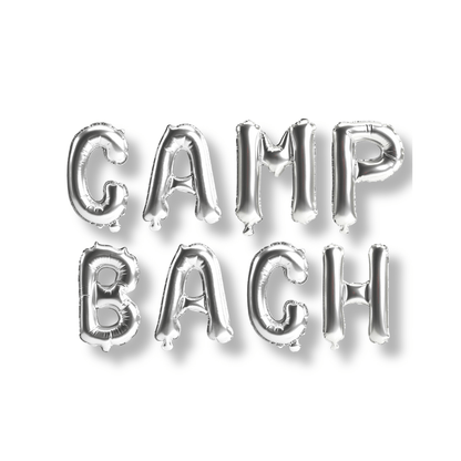 Camp Bach Balloon Banner - Camp Bachelorette Party Camp Banner Cabin Bach and Boujee Balloons
