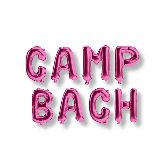 Camp Bach Balloon Banner - Camp Bachelorette Party Camp Banner Cabin Bach and Boujee Balloons