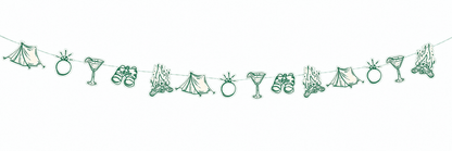 Camp Bachelorette Camping Theme Banner Bach and Boujee Balloons